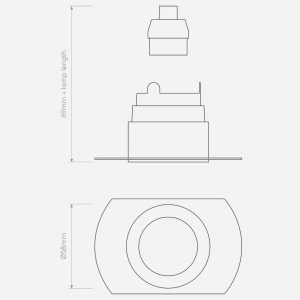 Pinhole Slimline Round Flush Fixed Fire-Rated Ip65