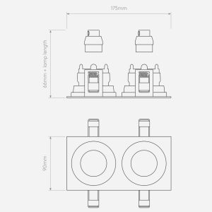 Pinhole Square Twin Adjustable