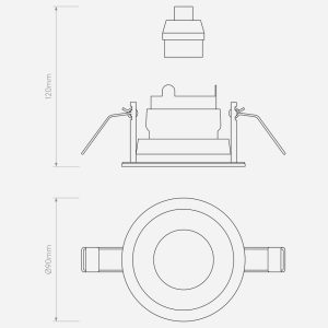 Pinhole Slimline Round Adjustable Fire-Rated