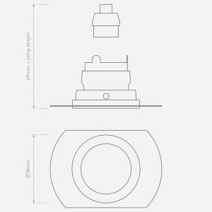 Pinhole Slimline Round Flush Adjustable Fire-Rated