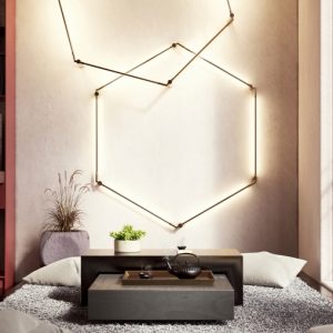 Thin Primaries Wall-Mounted Hexagon