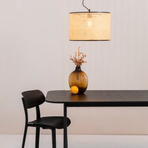 Mambo Black/Rattan Pendant Lamp ø320