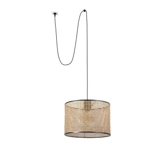 Mambo Black/Rattan Pendant Lamp ø450