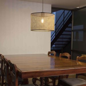 Mambo Black/Rattan Pendant Lamp ø450