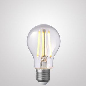 8w A60 Clear Filament Style LED lightbulb Dimmable 3000k